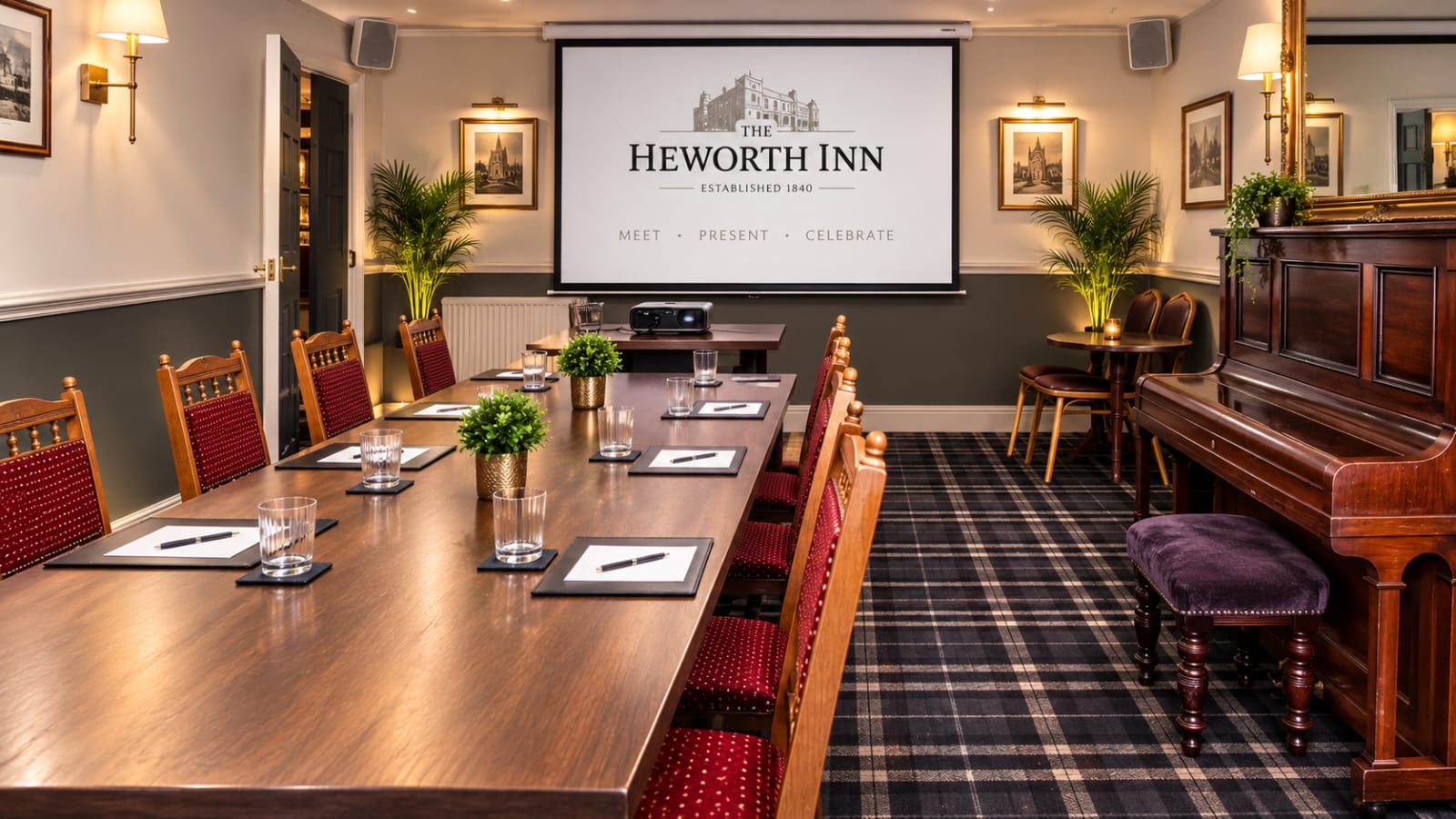 Meeting room with projector and presentation facilities