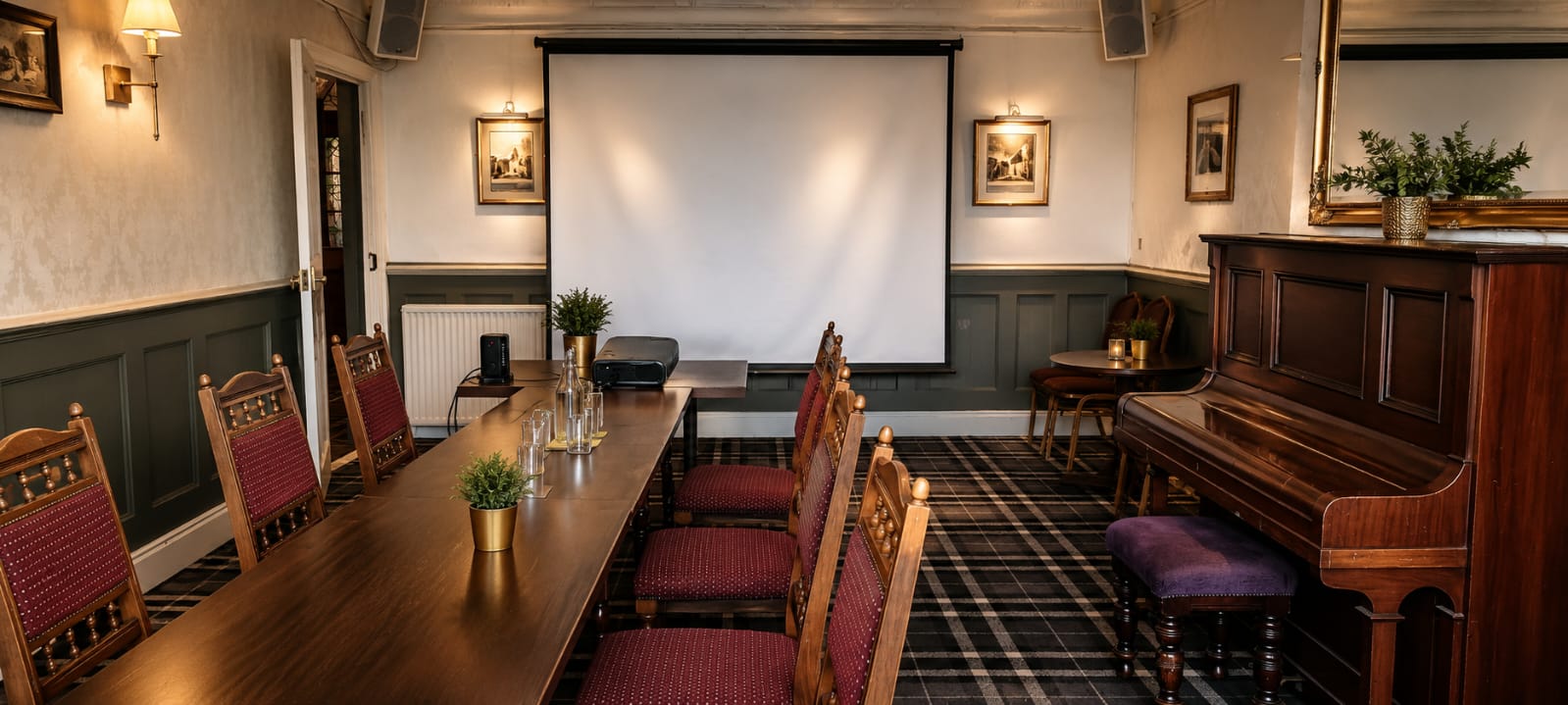 Private room arranged for a business meeting